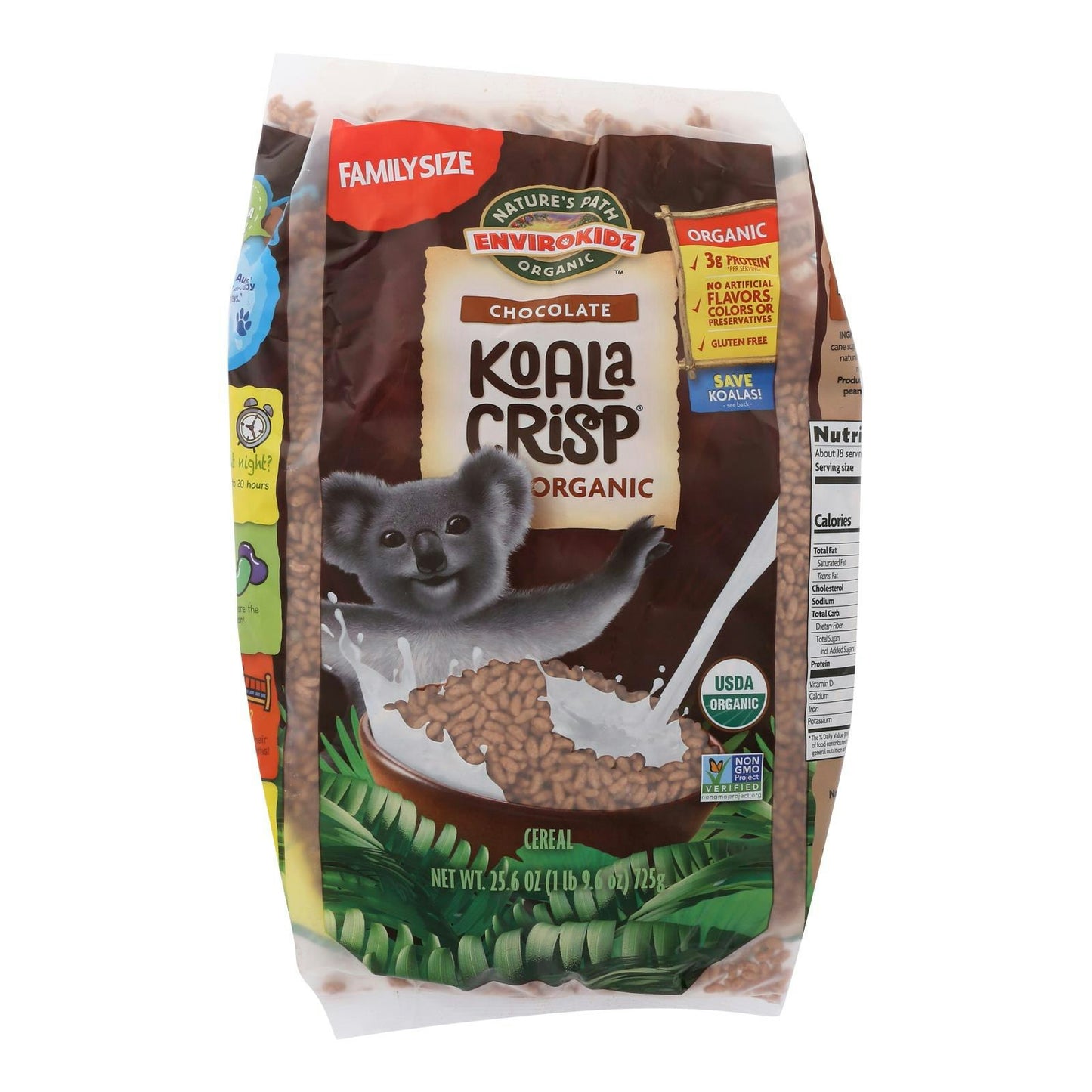 Nature's Path Envirokidz Koala Crisp Breakfast Cereal Organic Gluten Free 26 Oz Pack of 6