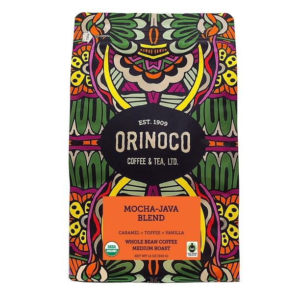 Orinoco Coffee & Tea Ltd - Mocha Java Blend Whole Coffee Bean 12 oz (Pack of 6)