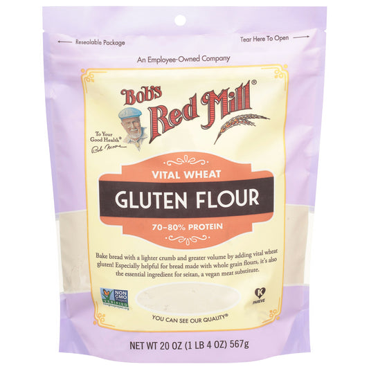 Bobs Red Mill Flour Wheat Gluten 20 oz (Pack of 4)