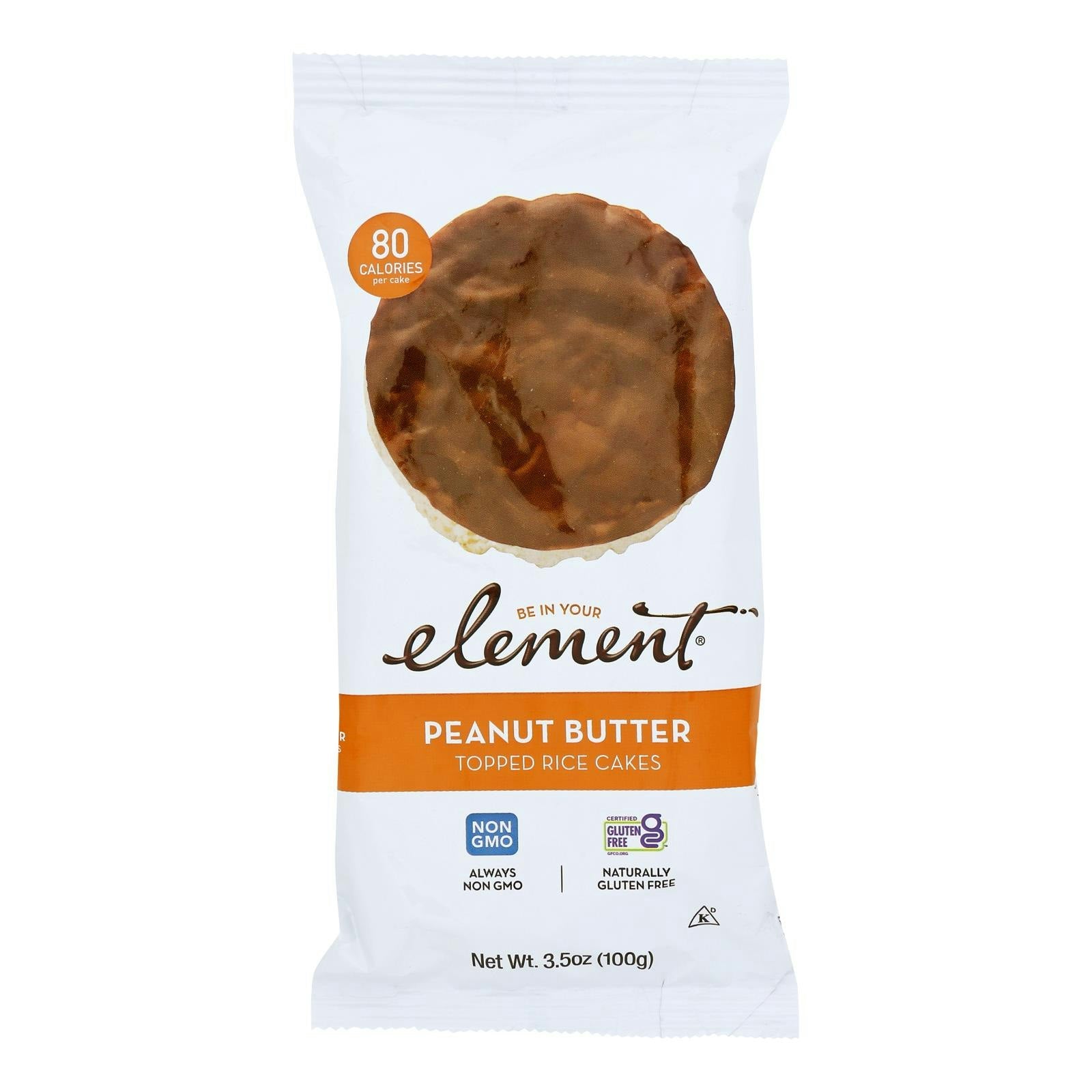 Element - Rice Cake Peanut Butter Top 3.5 oz (Pack of 6)