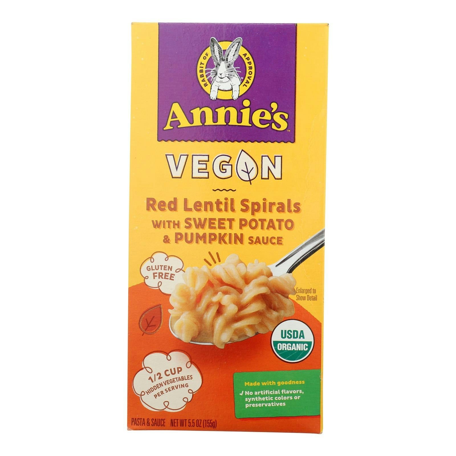 Annie's Homegrown - Mac & Cheese Red Lentil Sweet Potato 5.5 oz (Pack of 8)