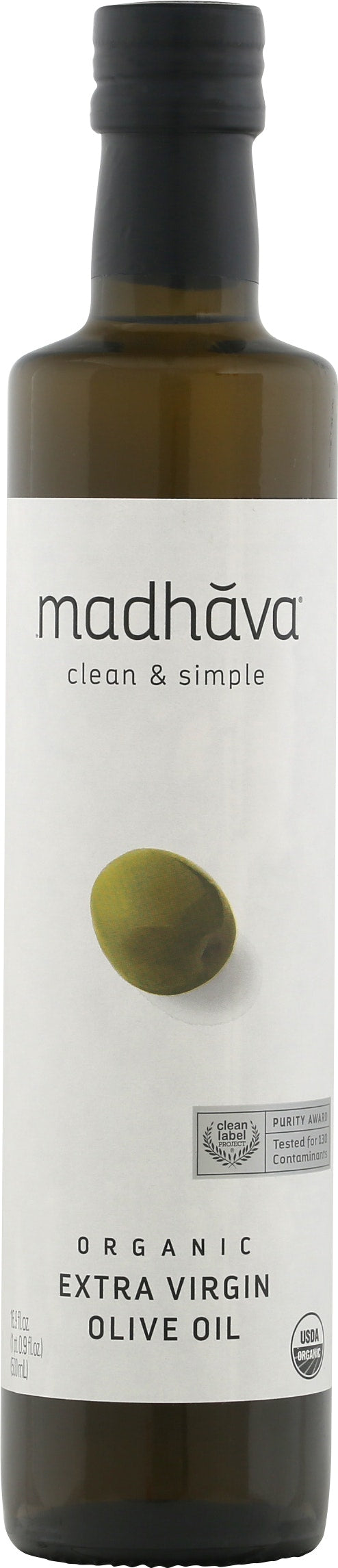 Madhava Oil Olive Extra Virgin Organic 16.9 Fl Oz (Pack of 6)