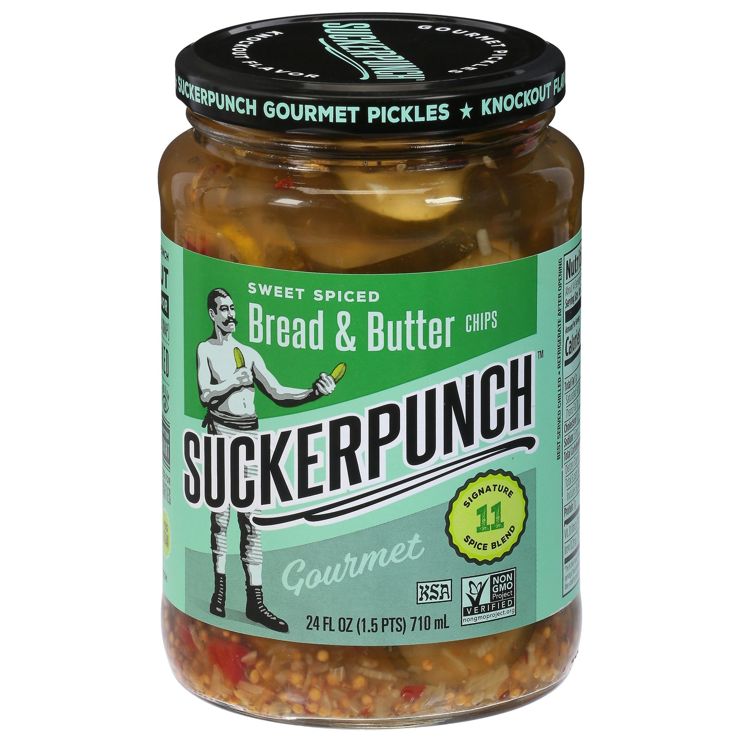 Suckerpunch Pickle Chip Bread and Better 24 oz (Pack of 6)