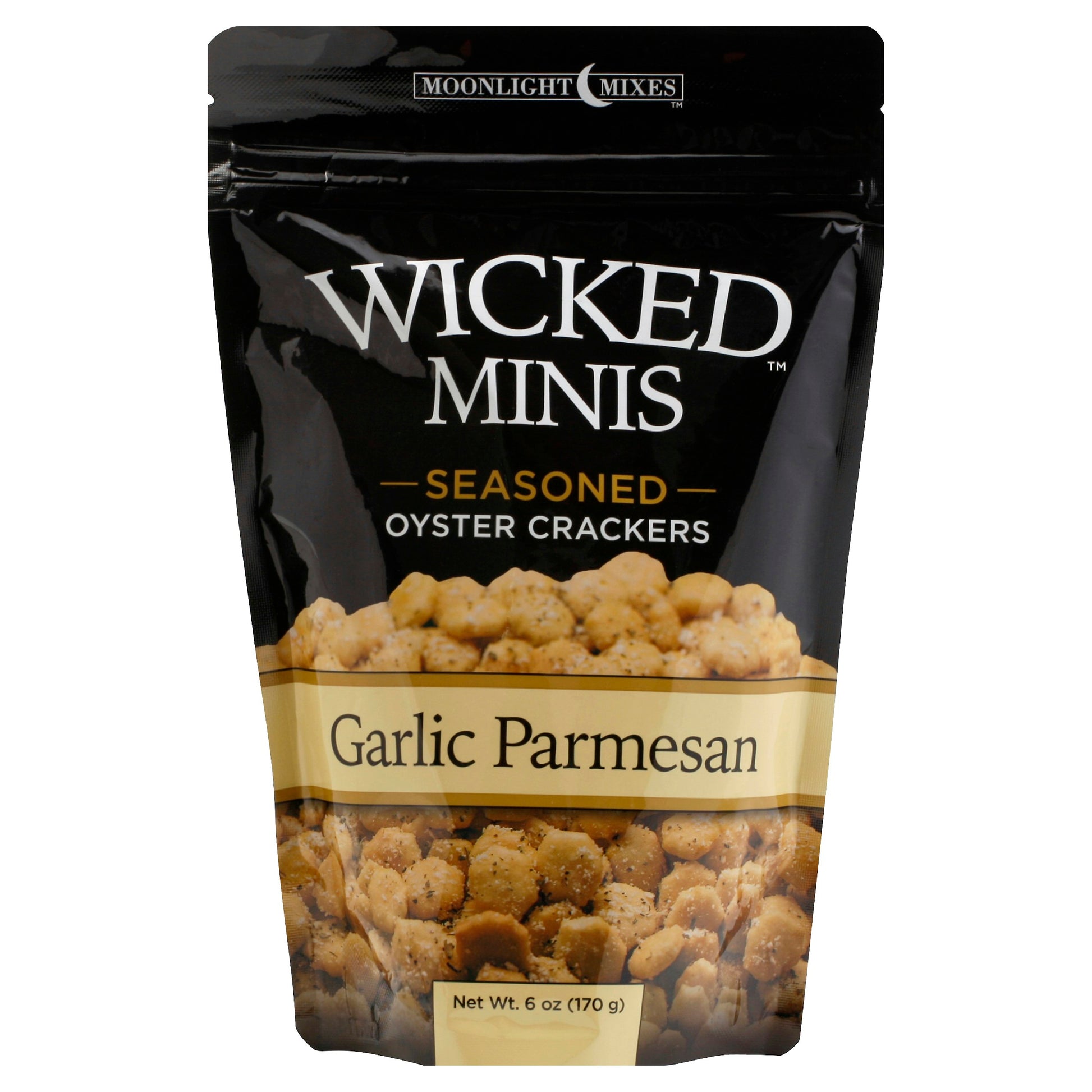 Wicked Mix Crackers Oystr Garlic Parmesan 6 oz (Pack of 6)