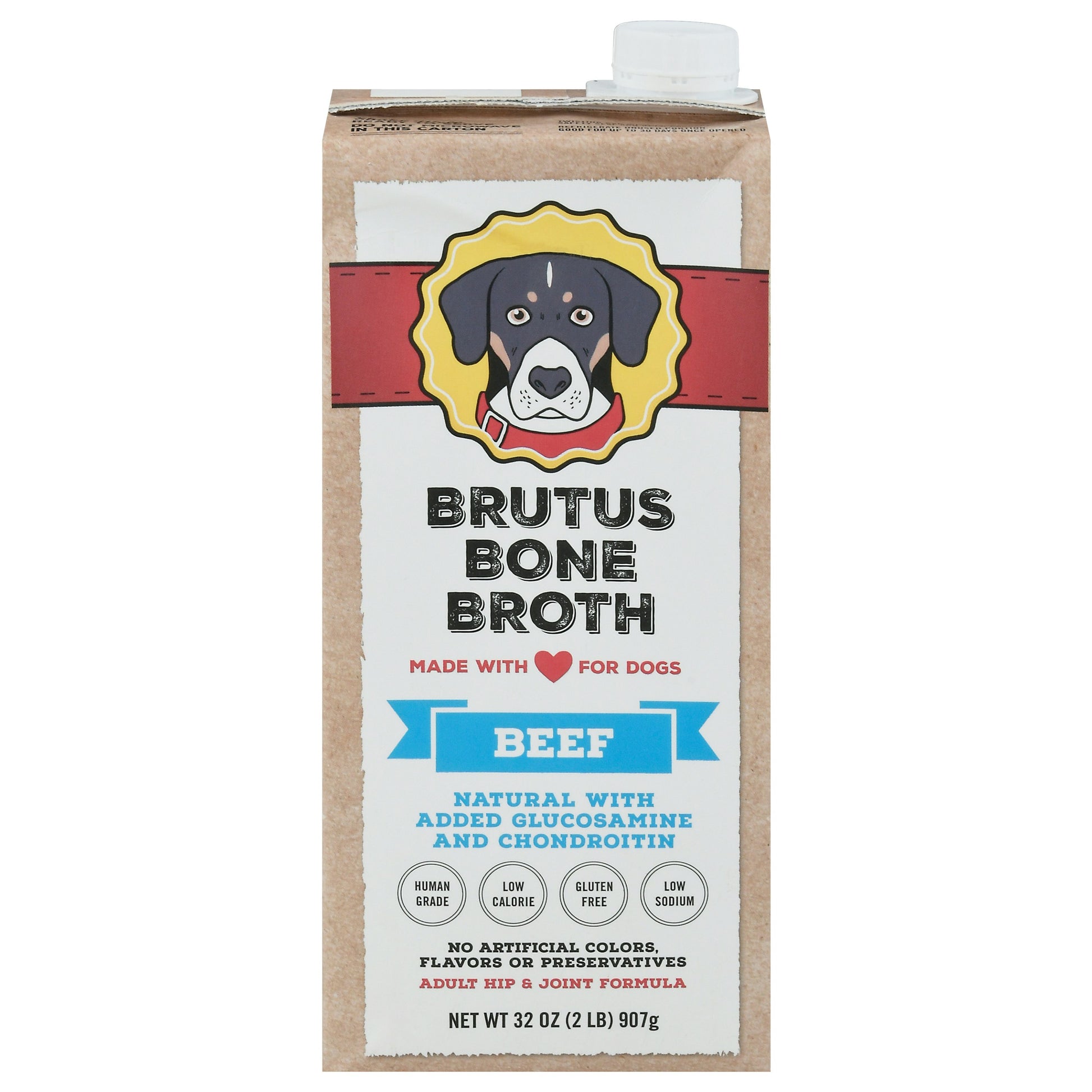 Brutus Broth Dog Bone Beef Broth 32 oz (Pack of 12)