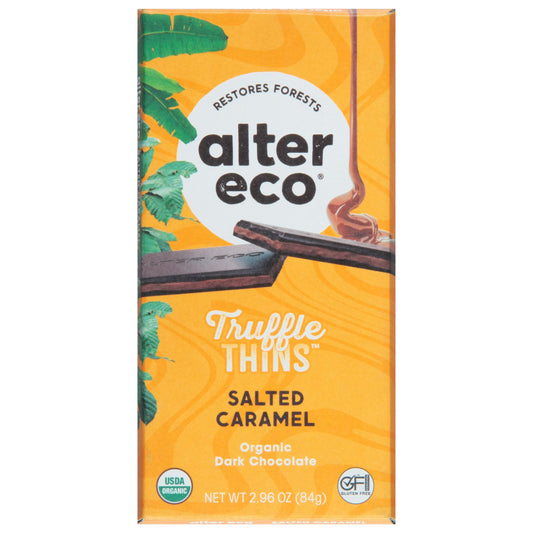 Alter Eco Chocolate Bar Truffle Salted Caramel Org 2.96 Oz (Pack of 12)