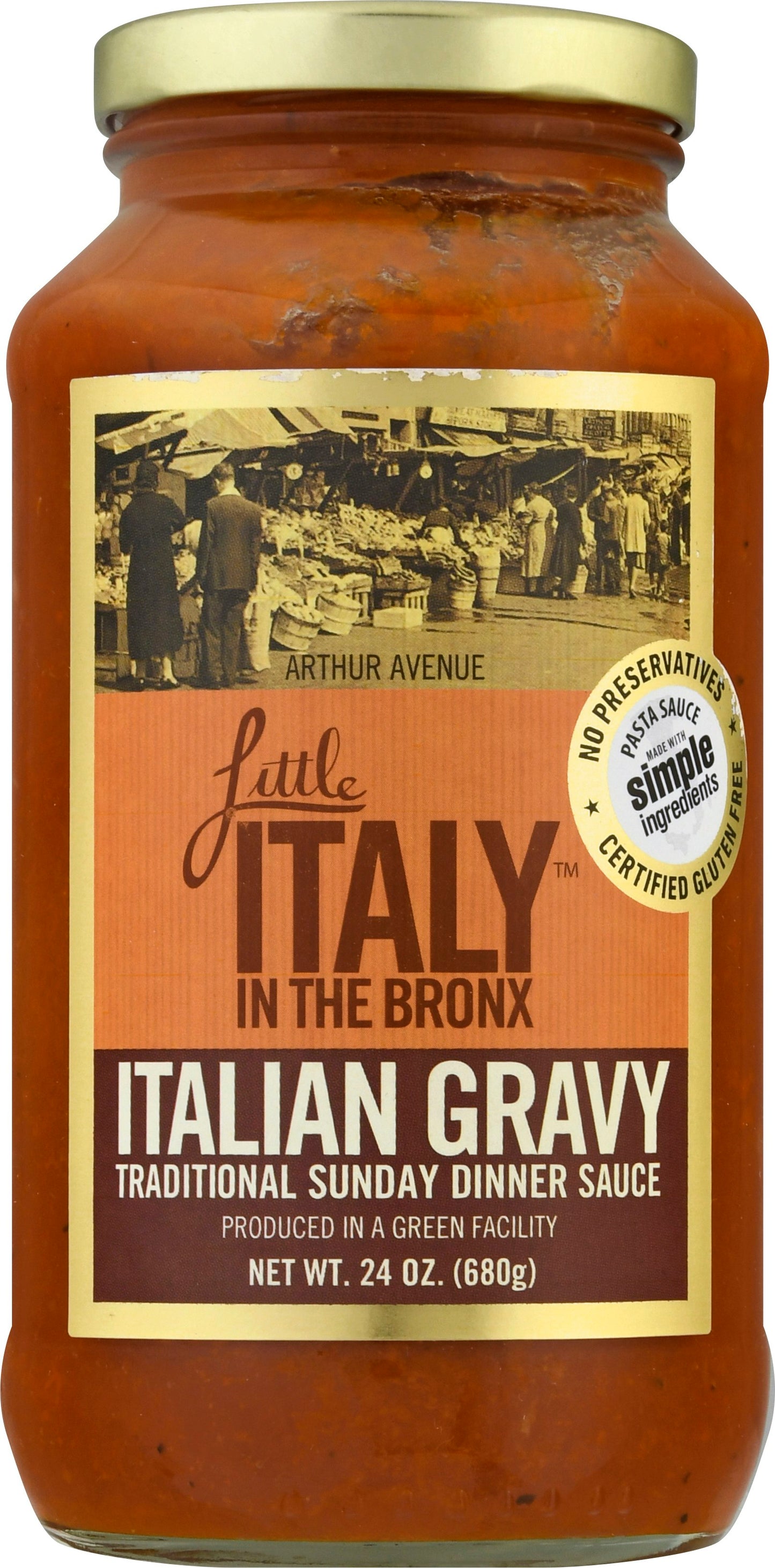 Little Italy In The Bronx Sauce Italian Gravy 24 Oz Pack of 6