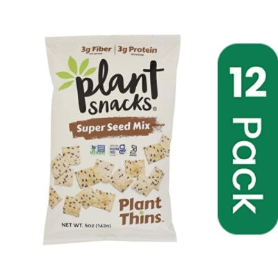 Plant Snacks Chips Cassava Root Seed Mix Gluten Free - 5 oz (Pack of 12)