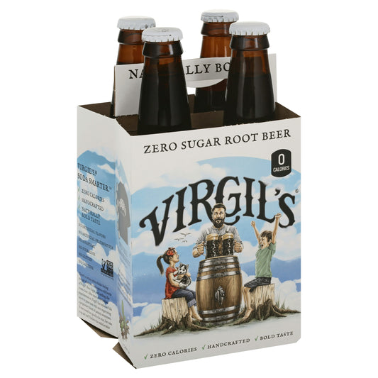 Virgils Soda Root Beer Zero 48 Fo Pack of 6