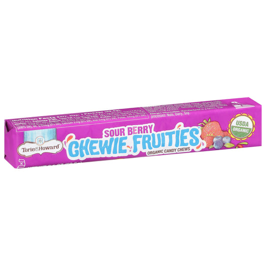 Torie & Howard Candy Fruit Chews Sour Cherry Organic 2.1 Oz Pack of 18