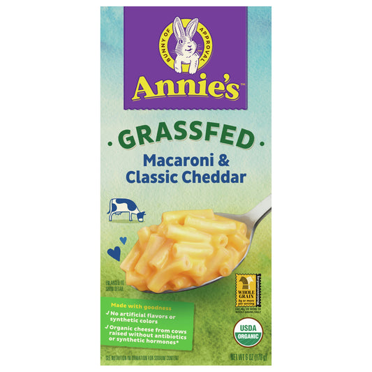 Annies Homegrown Mac & Cheese Mild Cheddar 6 Oz Pack of 12