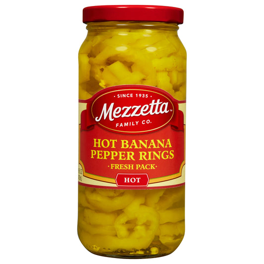 Mezzetta Pepper Banana Hot Sliced 16 oz (Pack of 6)