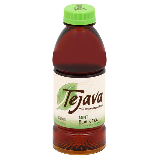 Tejava Tea RTD Unsweetened Mint 16.9 Fo Pack of 12