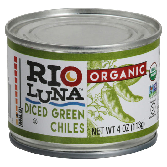 Rio Luna Chiles Organic Diced Green 4 Oz (Pack of 12)