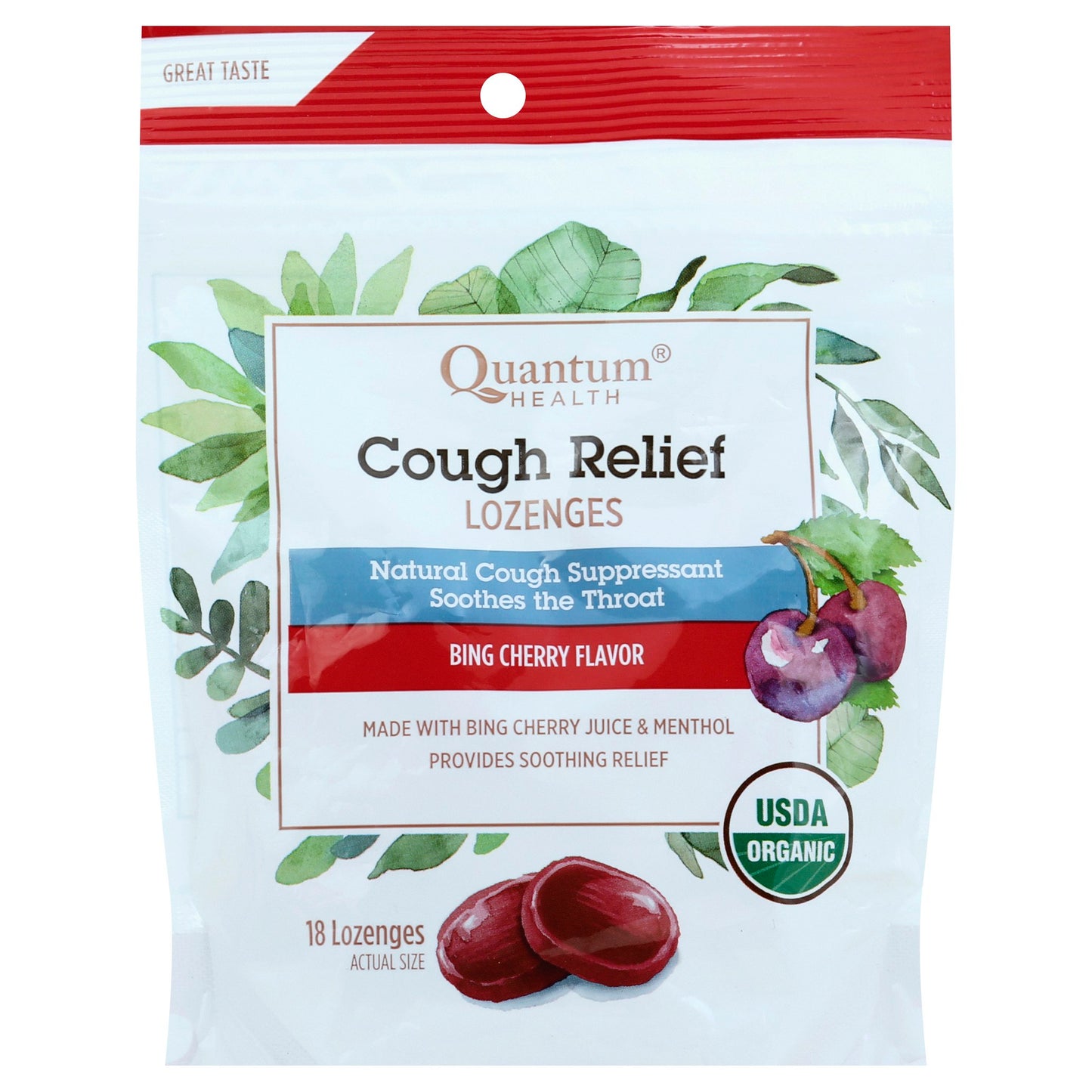 Quantum Lozenges Cough Relief Cherry 18 Ea (Pack of 3)