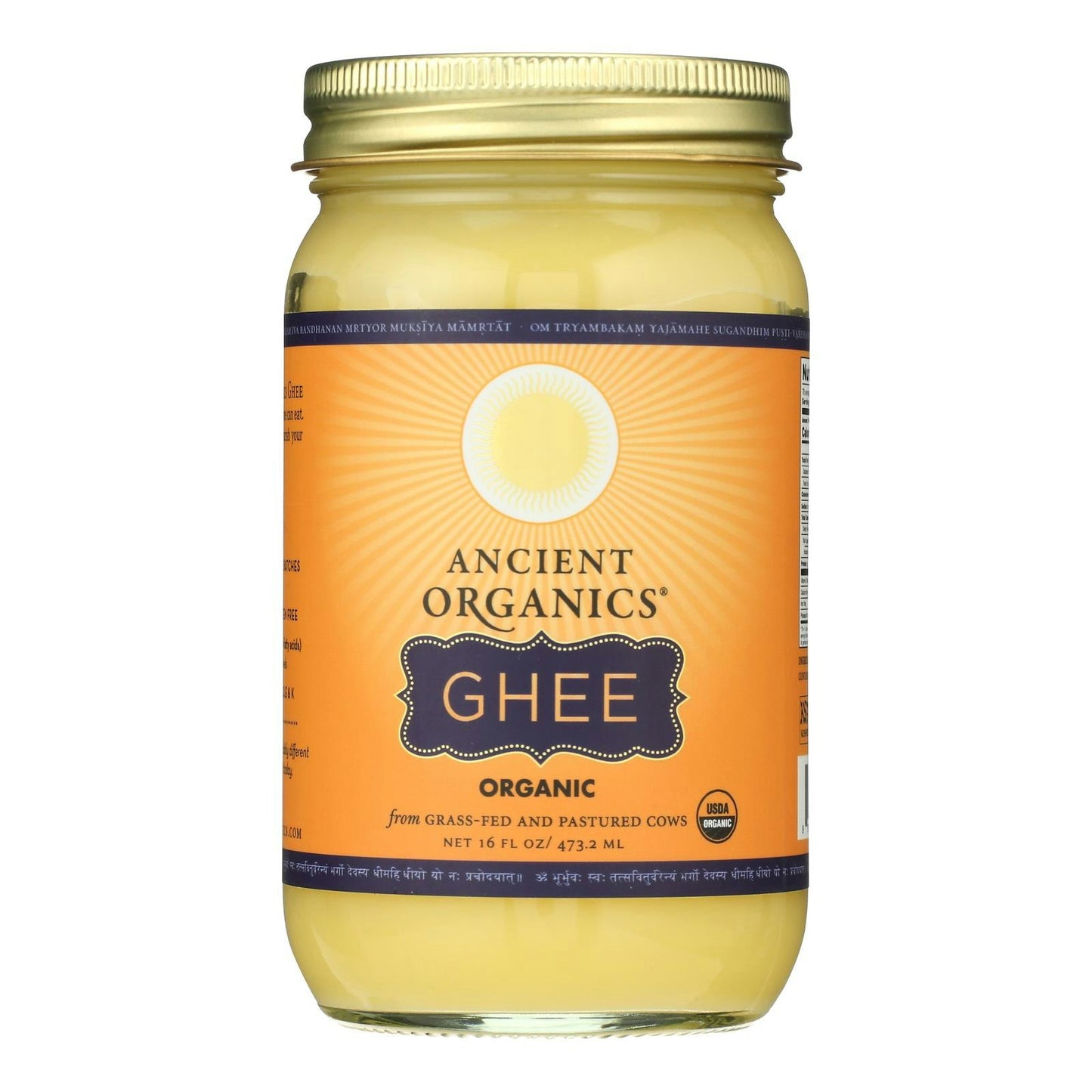 Ancient Organics - Organic Artisan Ghee 16 fl oz (Pack of 6)