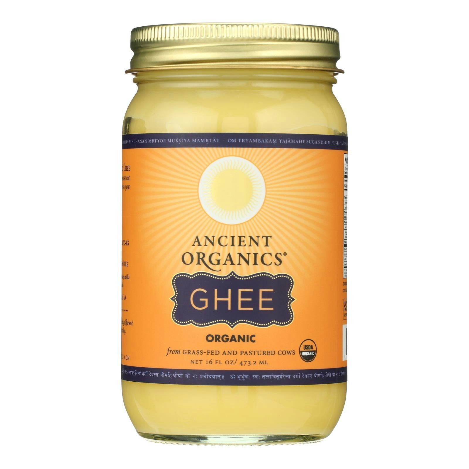 Ancient Organics - Organic Artisan Ghee 16 fl oz (Pack of 6)