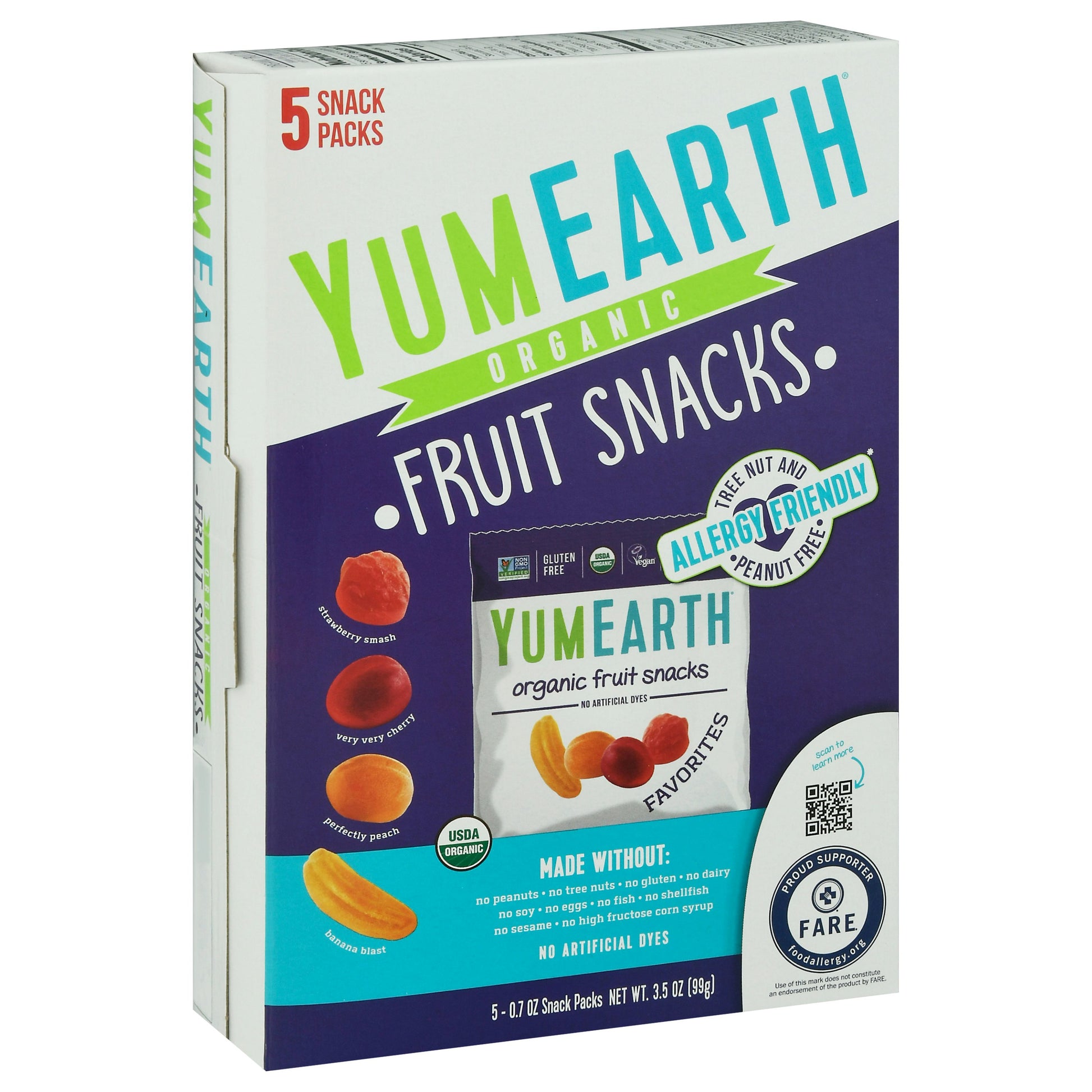 Yumearth Fruit Snack Org 3.5 oz (Pack of 6)