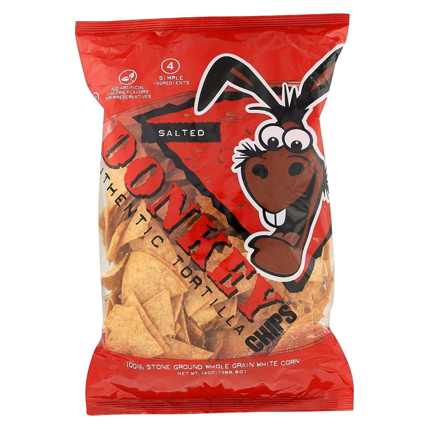 Donkey Brands Salted Tortilla Chips - 11 oz (Pack of 12)