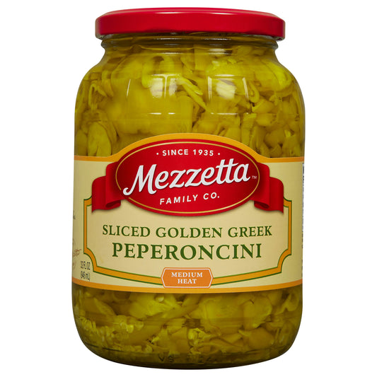 Mezzetta Pepperoncini Golden Greek Deli Sliced 32 Oz Pack of 6