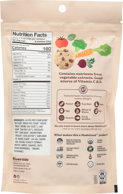 Madegood Cookie Chocolate Chip Organic 5 Oz (Pack of 6)