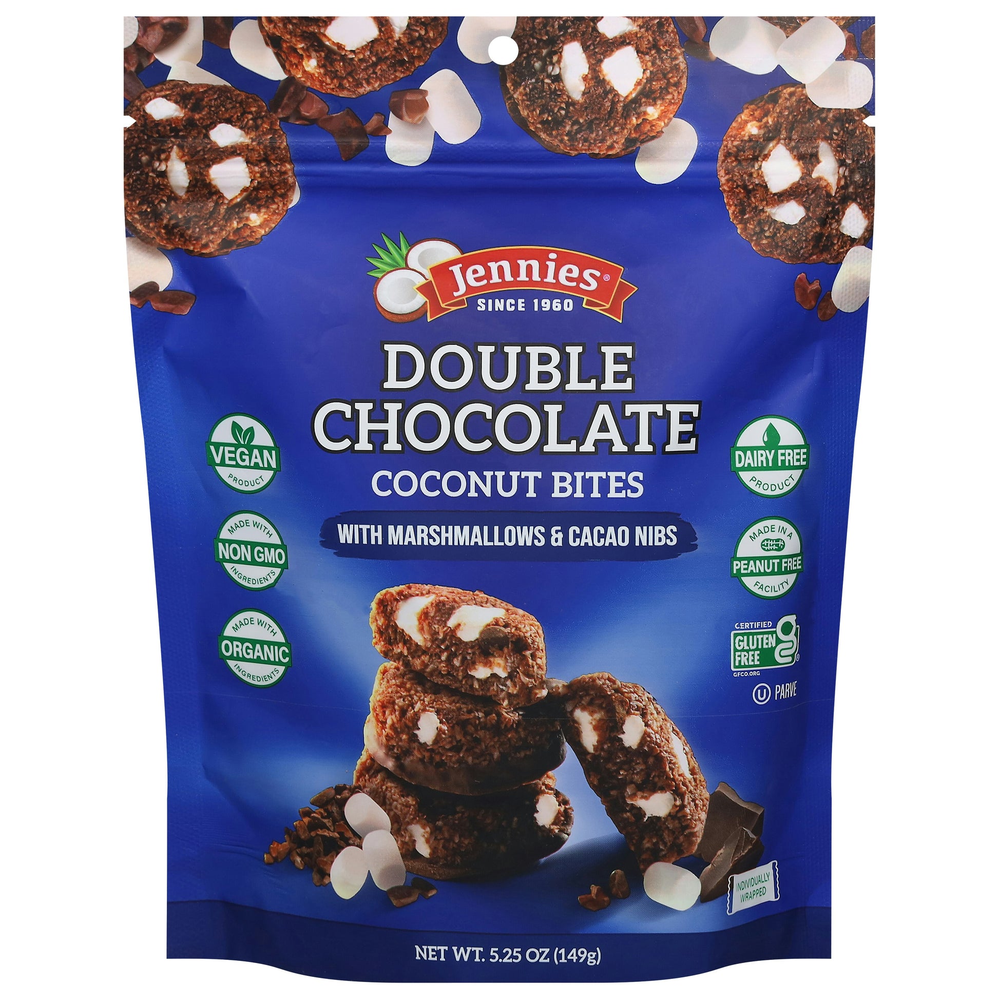 Jennies Coconut Bites Double Chocolate 5.25 Oz Pack of 6