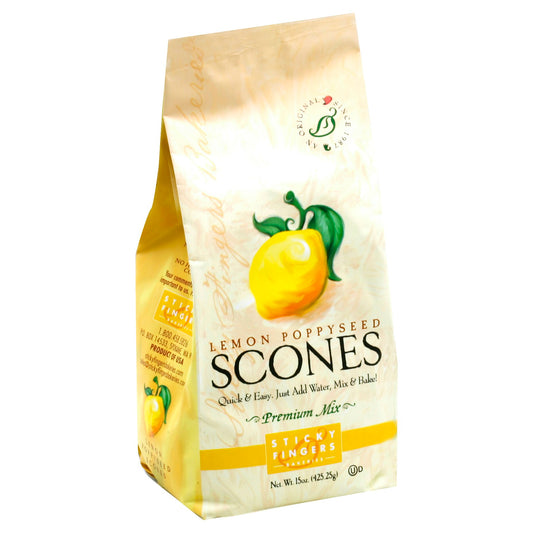 Sticky Fingers Mix Scone Lemon Poppy 16 oz (Pack of 6)