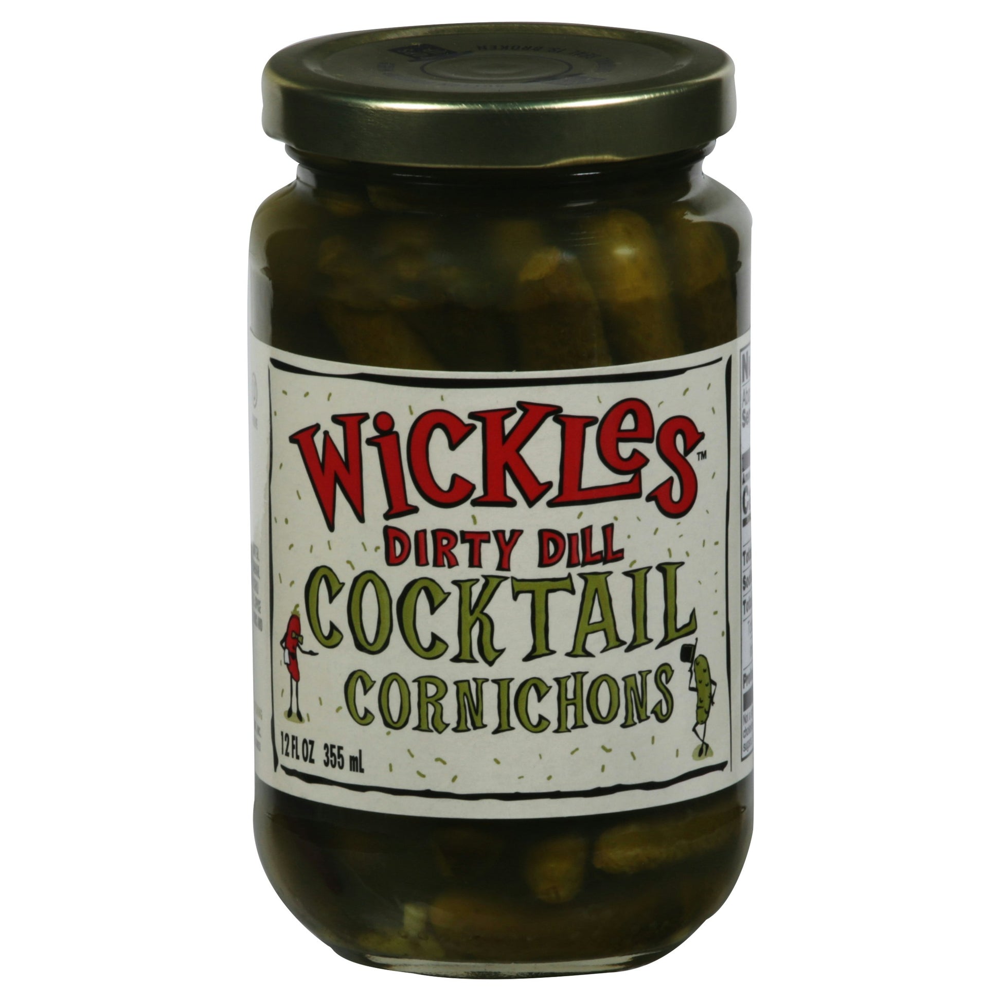 Wickles Cornichon Dirty Dill 12 Fl oz (Pack of 6)