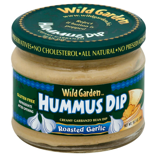 Wild Garden Hummus Dip Roasted Garlic 10.74 Oz (Pack of 6)