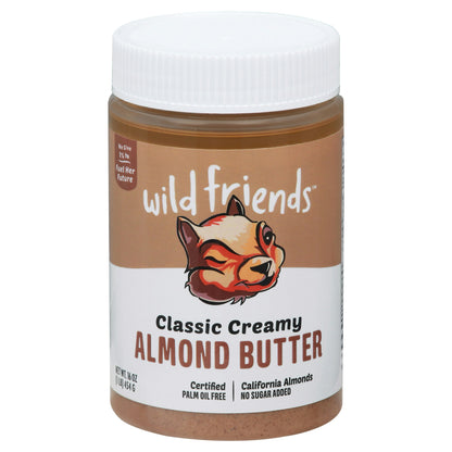 Wild Friends Almond Butter Creamy 16 Oz Pack of 6