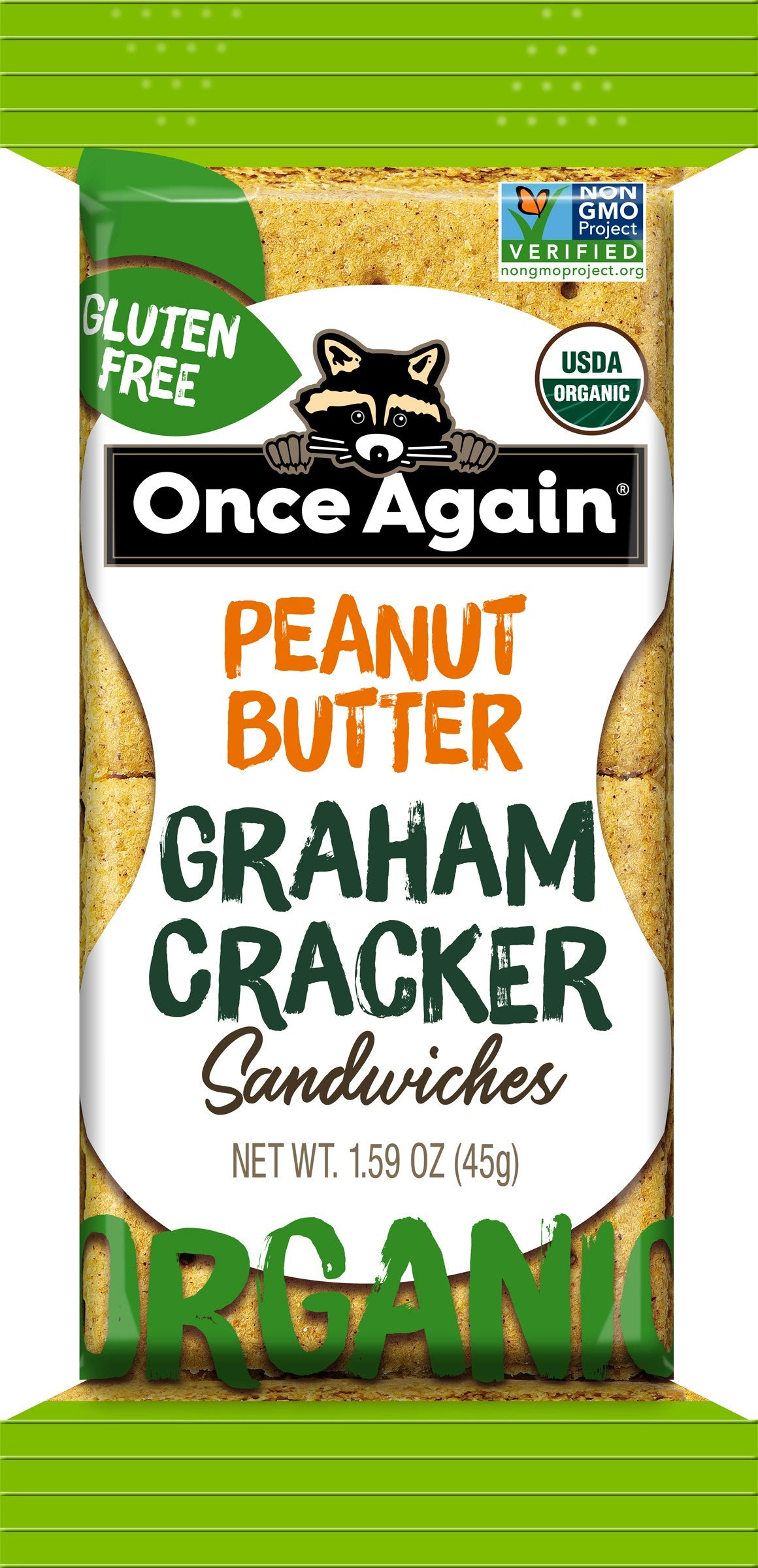 Once Again Cracker Graham Sandwich Peanut Buttter 1.59 Oz (Pack Of 8)