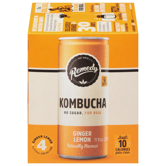 Remedy Kombucha Ginger Lemon 44.8 FO (Pack of 6)