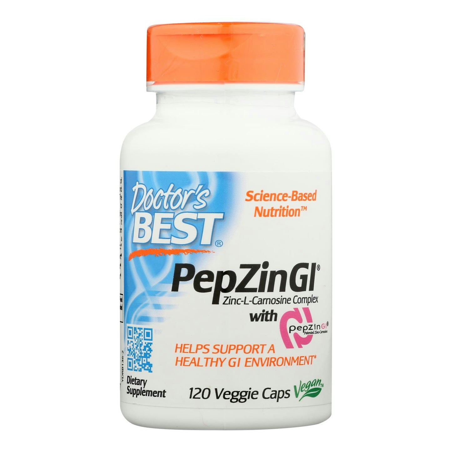 Doctor's Best - Pepzingi Zinc L-carnosine - 120 Vegetarian Capsules