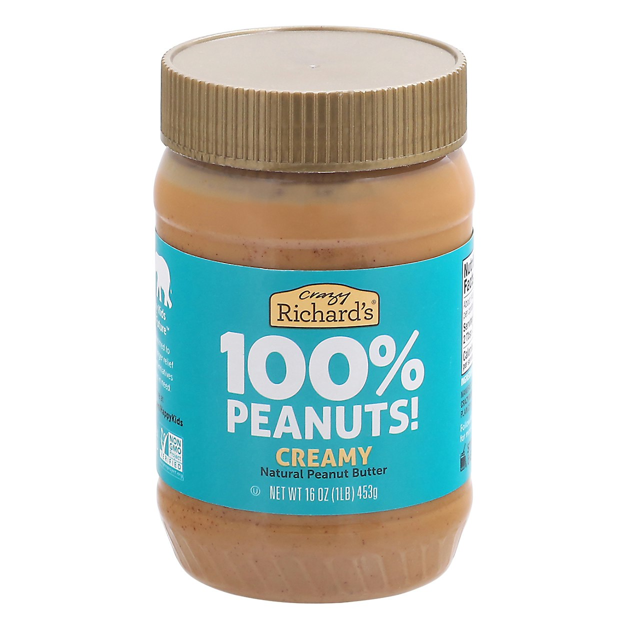 Crazy Richard Peanut Butter Creamy 16 oz (Pack of 6)