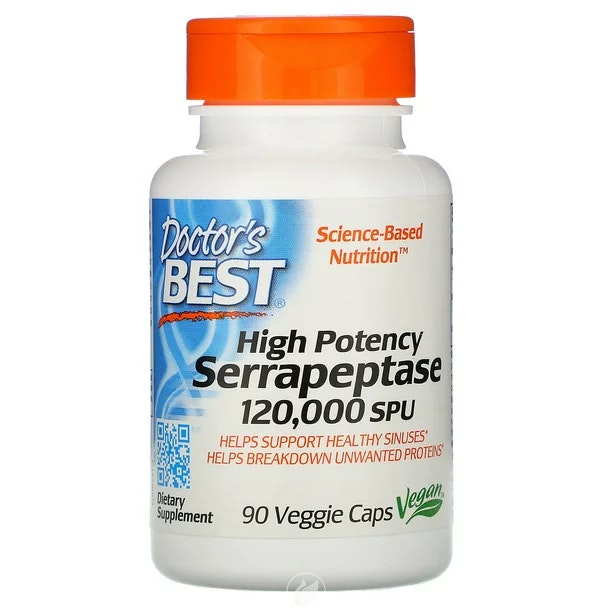 Doctor's Best Serrapeptase High Potency (90 Vcaps)