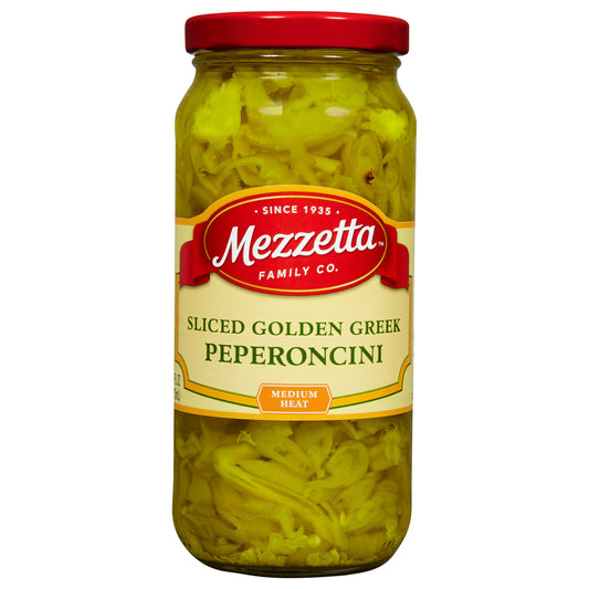 Mezzetta Pepperoncini Golden Sliced 16 oz (Pack of 6)