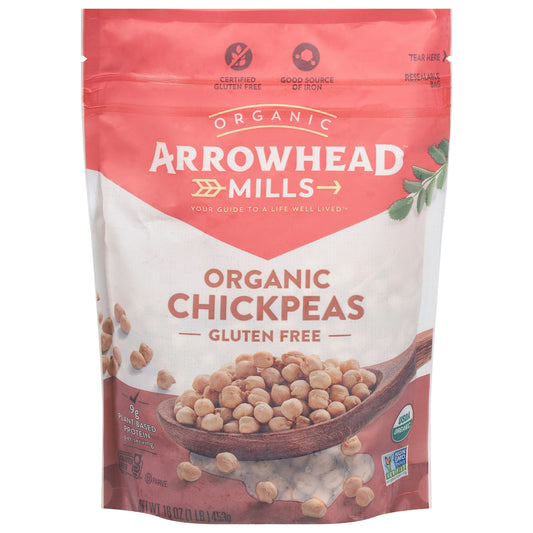 Arrowhead Mills Bean Garbanzo Organic 16 Oz Pack of 6