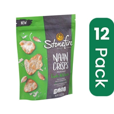 Stonefire Naan Crisps Parmesan Garlic 6 oz (Pack of 12)