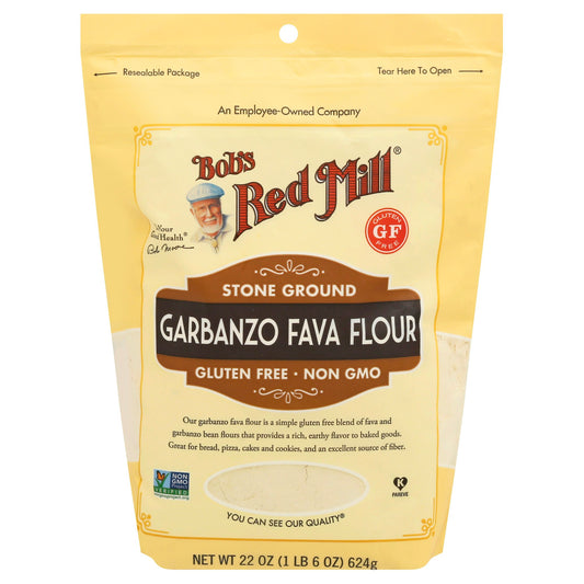 Bobs Red Mill Flour Bean Garbanzo Fava 22 Oz Pack of 4