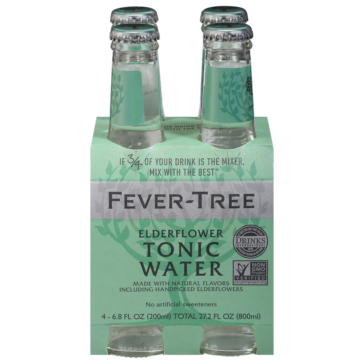 Fever Tree Water Tonic Elderflower 4Pk 27.2 FO (Pack Of 6)