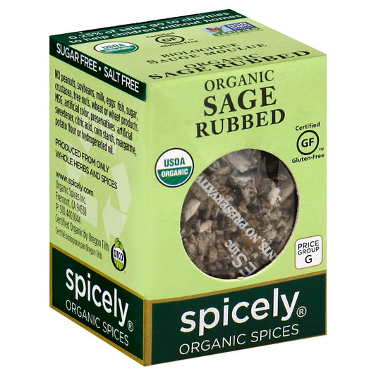 Spicely Organics Spice Sage Box 0.1 Oz (Pack of 6)