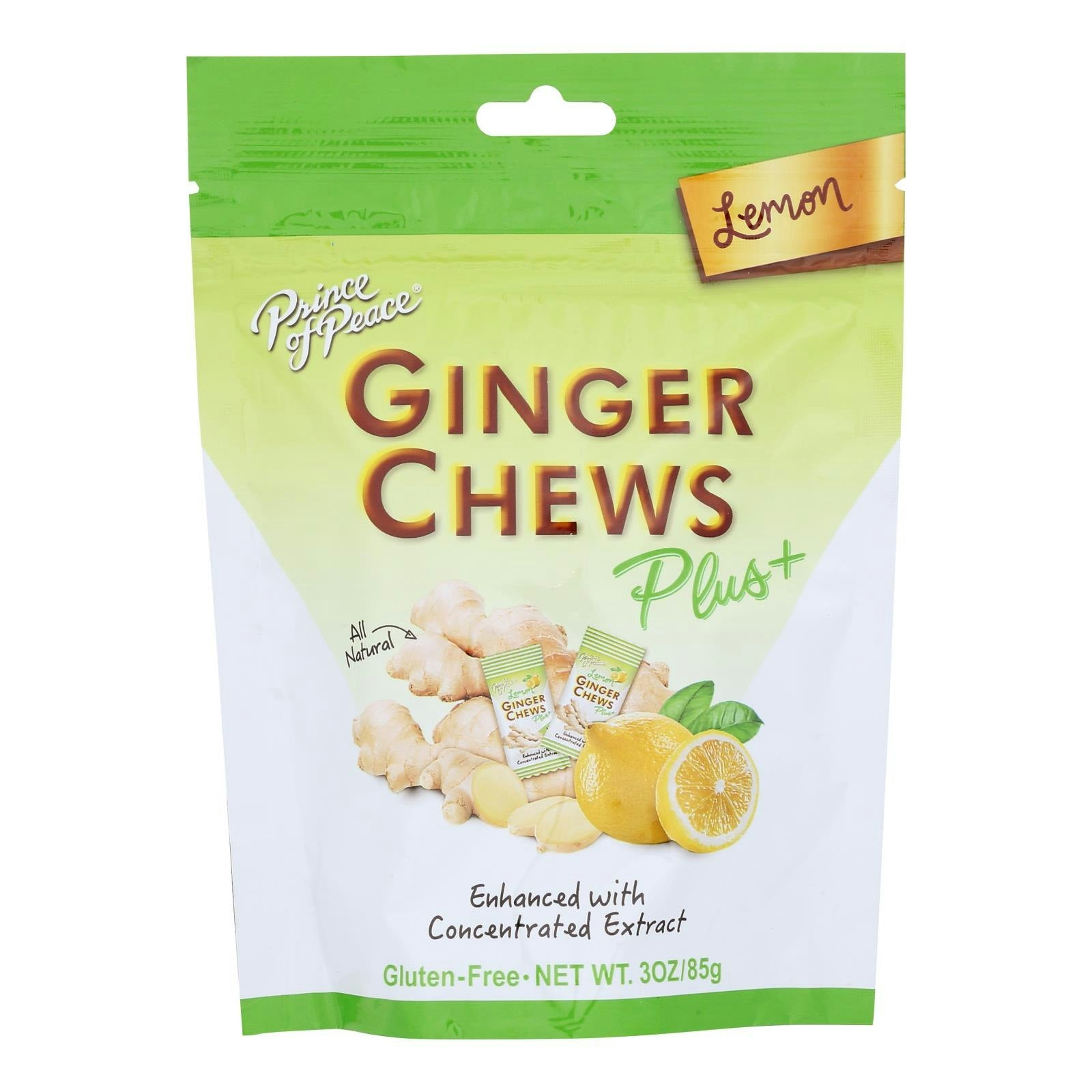 Prince Of Peace - Ginger Chews Plus Lemon 3 oz (Pack of 6)