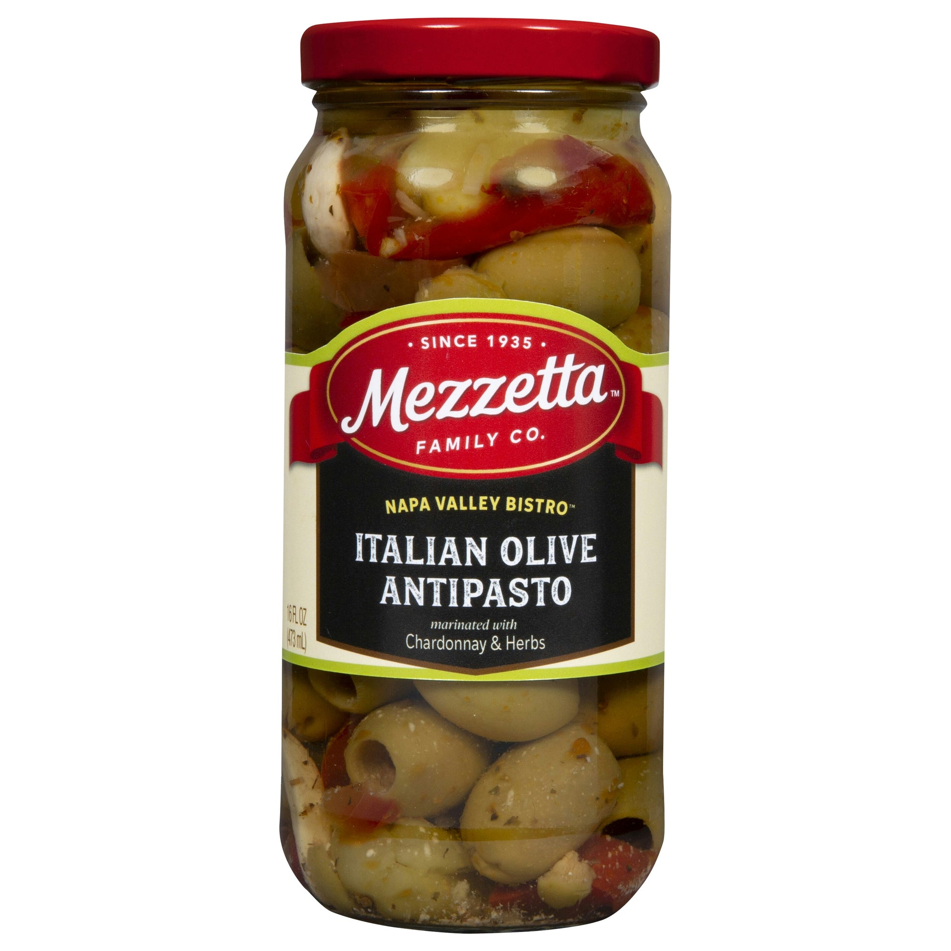 Mezzetta Olives w Chardonnay/Herbs 16 Oz Pack of 6