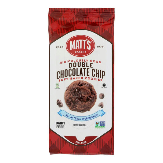 Matt's Cookies - Cookies Double Chocolate Chips 10.5 oz (Pack of 6)