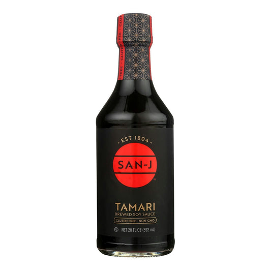 San - j Gluten Free Tamari Soy Sauce - 20 Fl oz (Pack of 6)