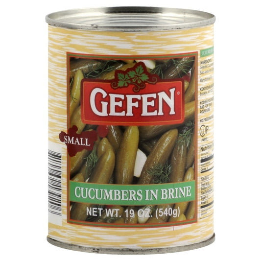 Gefen Cucumbers Small In Brine 19 Oz (Pack Of 12)