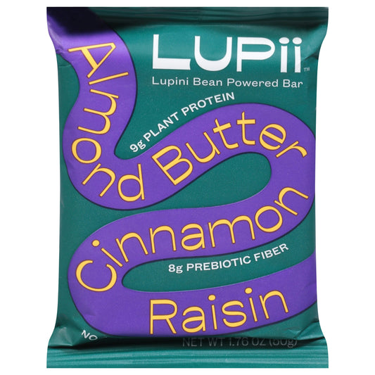 Lupii Bar Almond Butter Cinnamon Raisin 1.76 oz (Pack of 12)