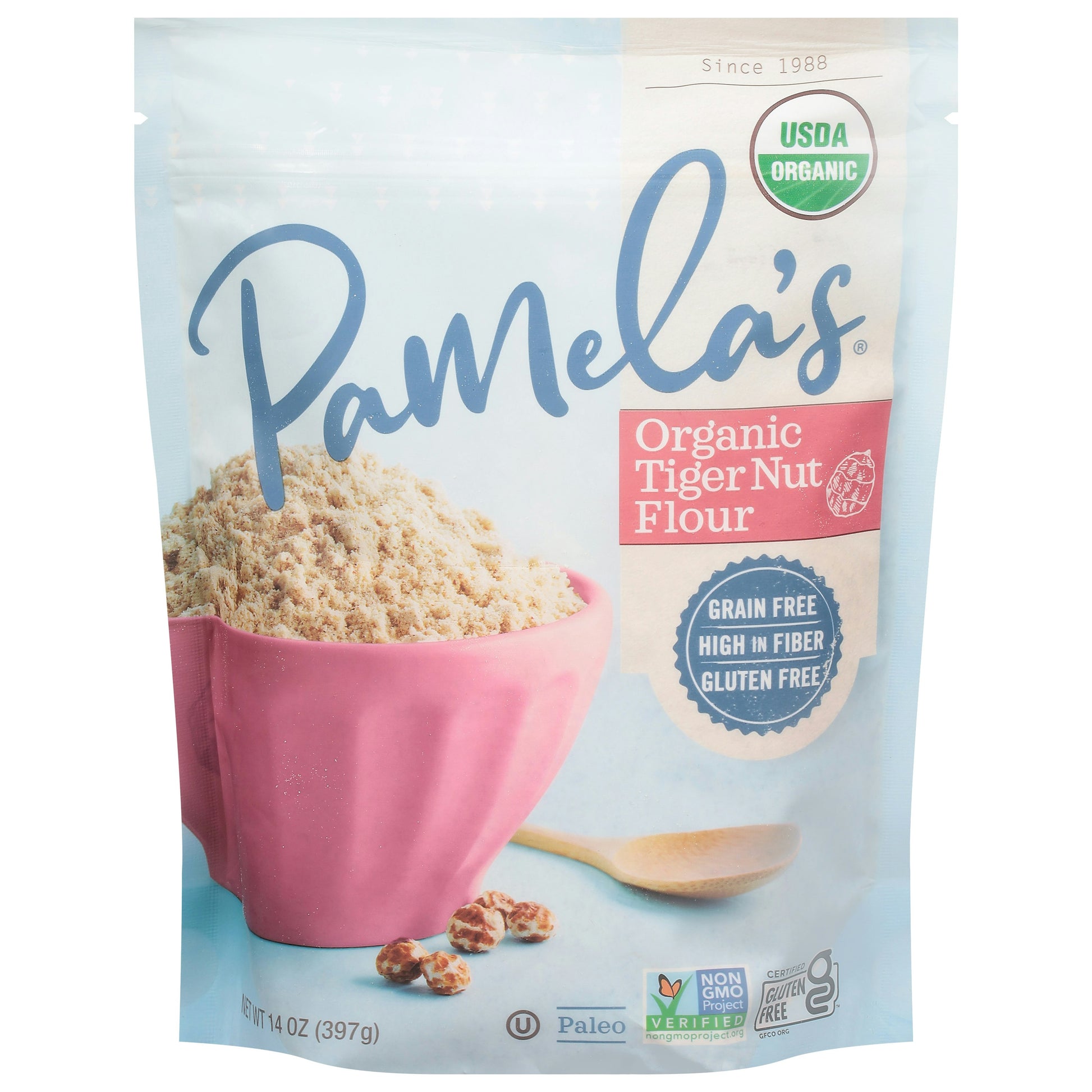 Pamelas Tiger Nut Flour Organic 14 Oz (Pack of 6)