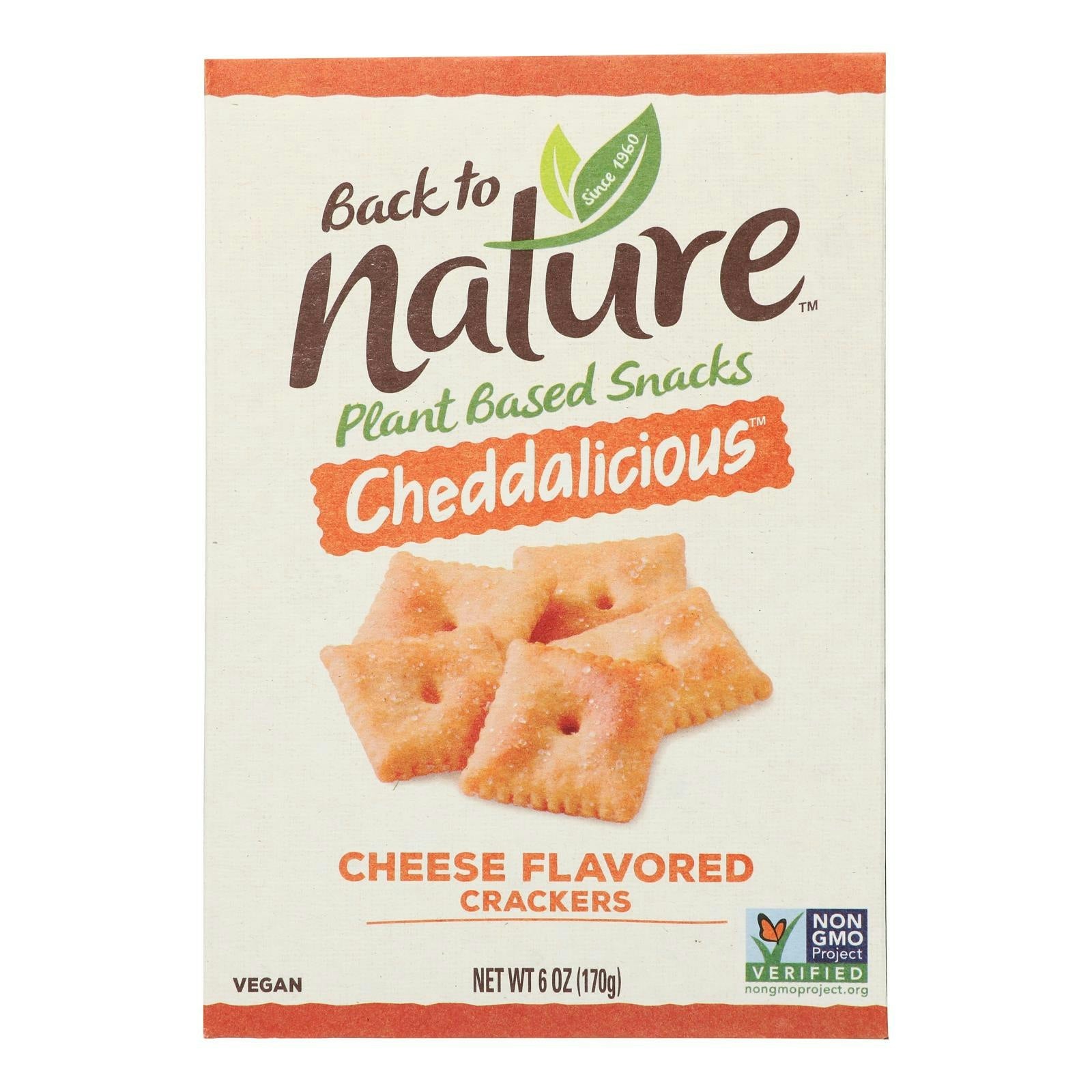 Back To Nature Cheddalicious Crackers 6 Oz Pack of 6