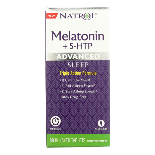 Natrol - Melatonin Advance +5 HTP - 60 Tablets 60 Tb Pack of 1